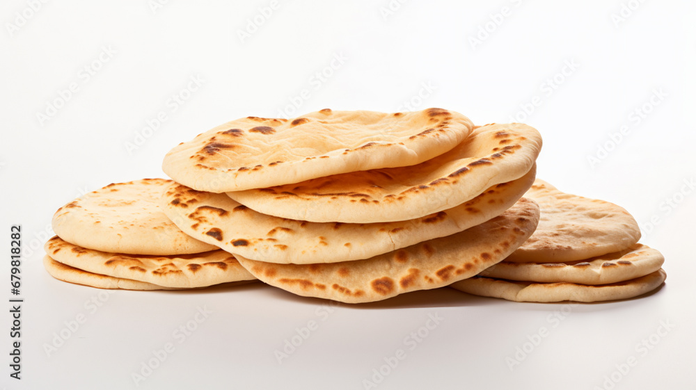 Loaves of delicious fresh pita bread, AI Generative. Loaves of delicious fresh pita bread, AI Generative.