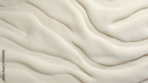 Close up of a fluffy Carpet Texture in ivory Colors. Soft Fleece Fabric