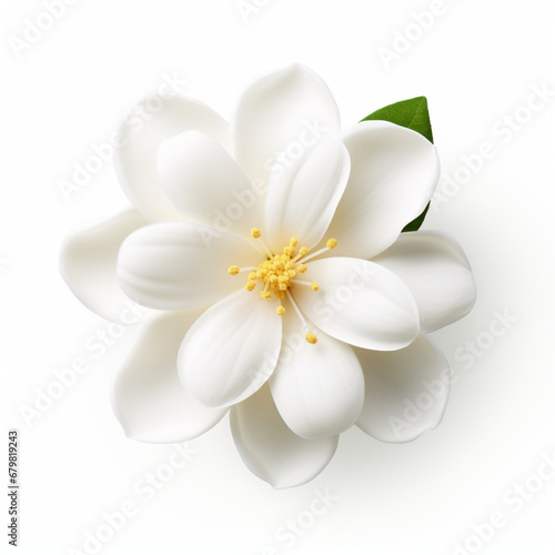 frangipani flower isolated on white photo