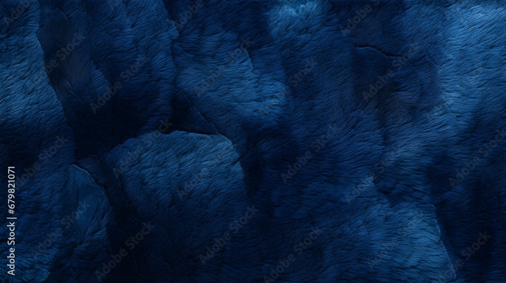 Close up of a fluffy Carpet Texture in navy blue Colors. Soft Fleece Fabric