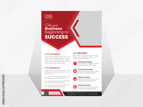 Creative Modern Corporate Business A4 Flyer Template Design