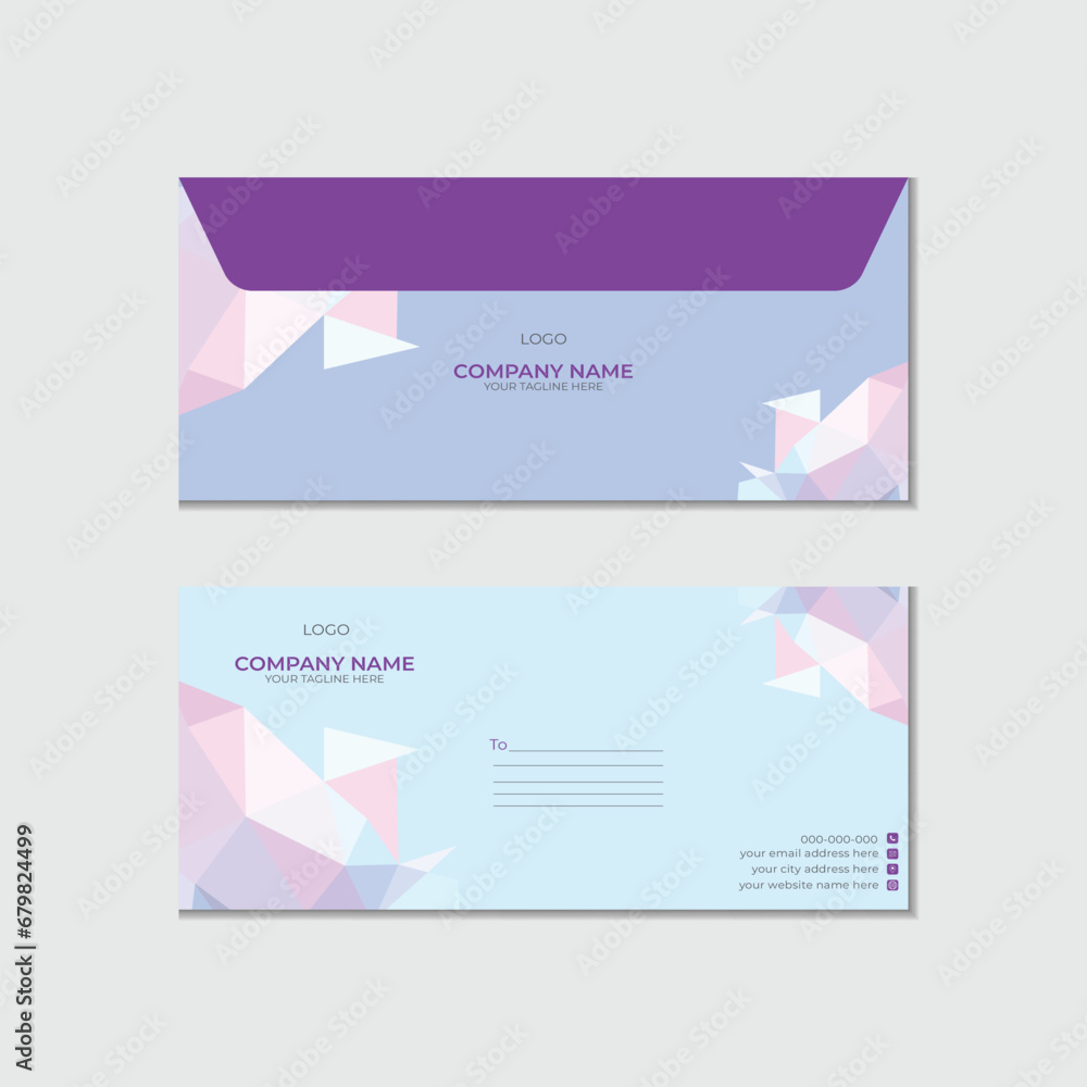 Fototapeta premium Colorful modern corporate business envelop design