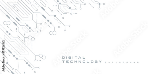 Digital technology futuristic internet network speed connection white background, cyber nano information, abstract communication, innovation future tech data, Ai big data line dot illustration vector