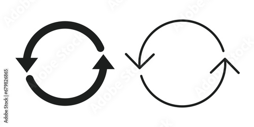 Arrow or cycle illustration Directional symbols