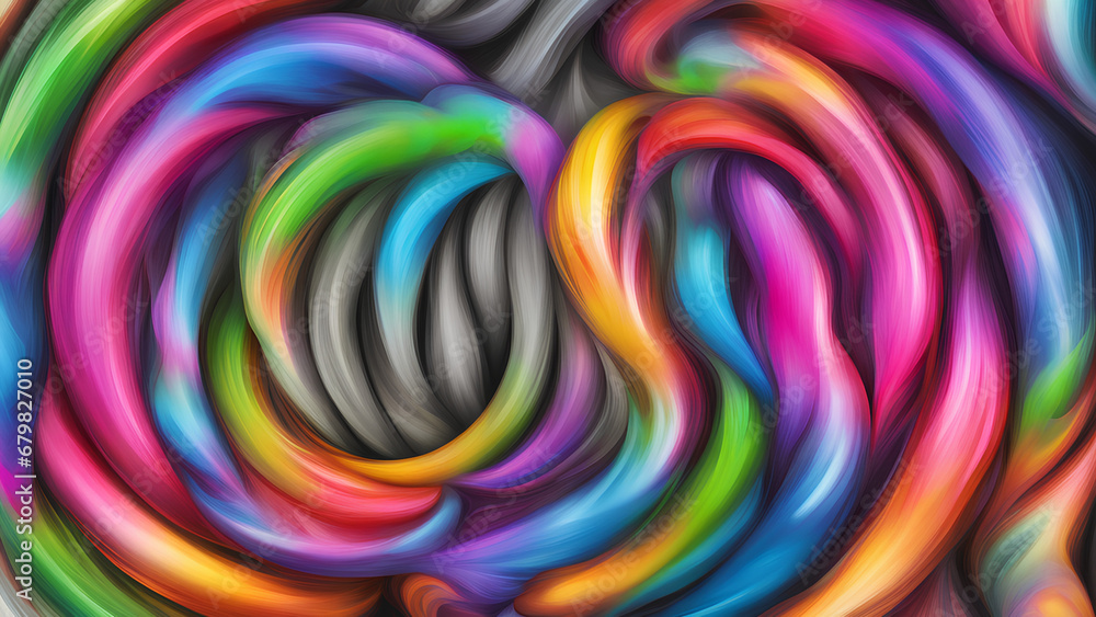 Abstract background made of spirals of multiple colours to be used as a graphic source | ai illustration