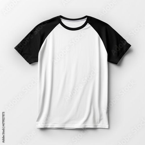 T-shirt design fashion concept, blank black and white, AI Generative.