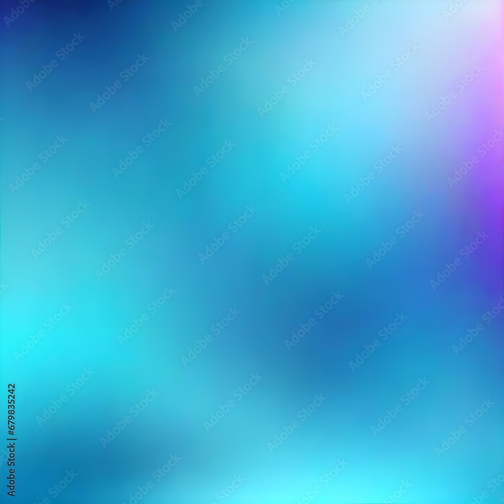 Cyan Blue blurred gradient background that blends subtle shading and textures into an intriguing visual effect, wallpaper, background, Generative ai	

