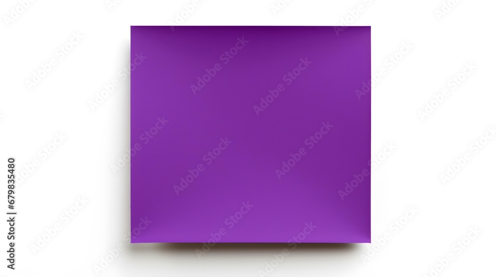 Dark Purple square Paper Note on a white Background. Brainstorming Template with Copy Space Dark Purple square Paper Note on a white Background. Brainstorming Template with Copy Space
