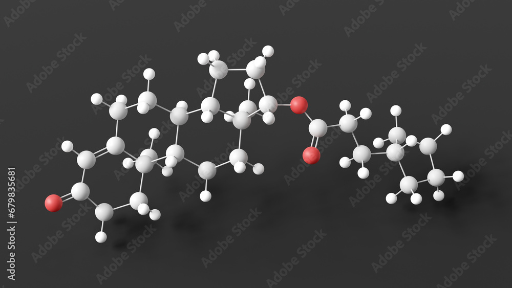 testosterone cypionate molecular structure, depo-testosterone, ball and stick 3d model, structural chemical formula with colored atoms testosterone cypionate molecular structure, depo-testosterone, ball and stick 3d model, structural chemical formula with colored atoms