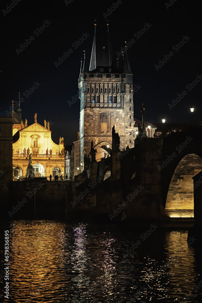 night boat trip through Prague