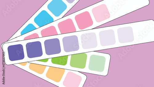 Colour tone pick tool illustration palette in Digital Artist theme collections inspiration or chart with codes template combination set of RGB swatch for graphic design, art, fashion or website shades