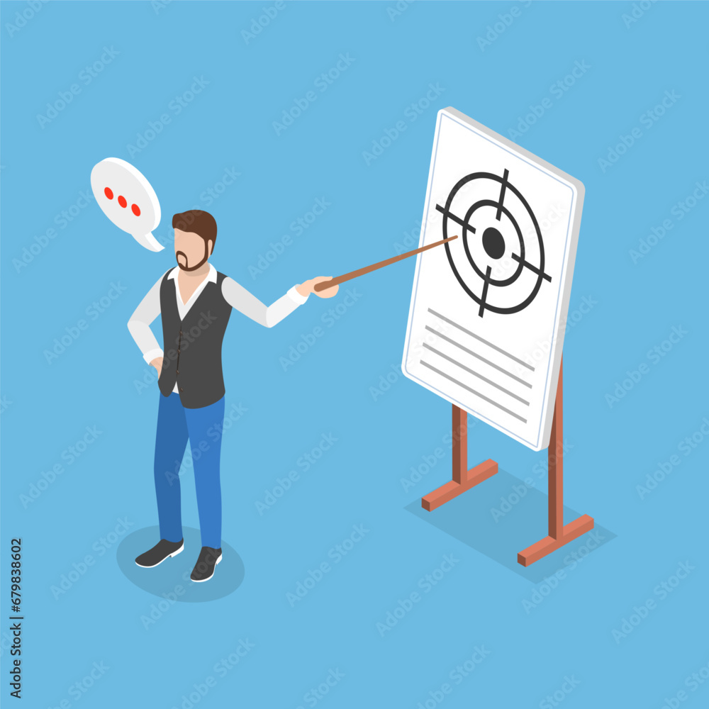 3D Isometric Flat Vector Illustration of Project Plan Or Strategy, Business Efficiency and Success 3D Isometric Flat Vector Illustration of Project Plan Or Strategy, Business Efficiency and Success