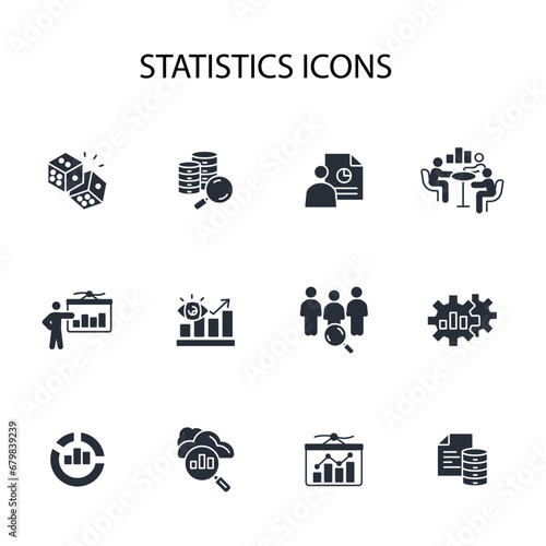 Statistics icon. vector.Editable stroke.linear style sign for use web design,logo.Symbol illustration.