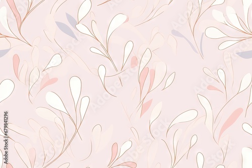Abstract colorful autumn floral leaf  flowers seamless pattern wallpaper background. Generative AI  AI