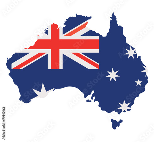 australia map and flag
