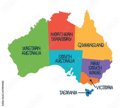 political map of the australian
