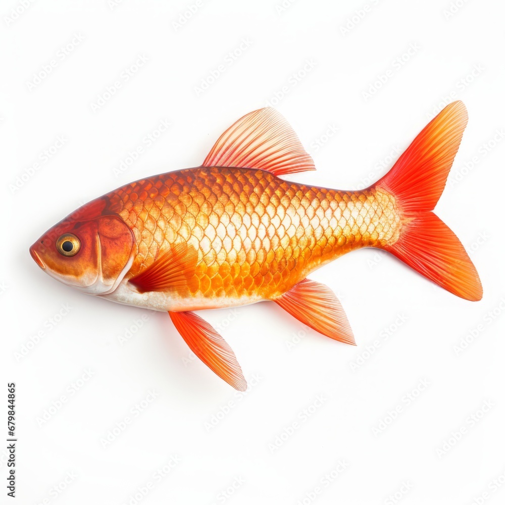 red fish on a white background isolated. red fish on a white background isolated.