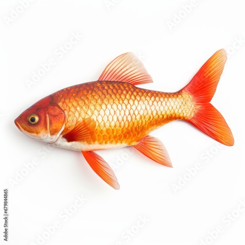 red fish on a white background isolated.