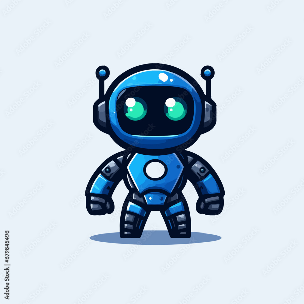 Vector Robot chatbot ai bot cartoon logo. Ai Generated