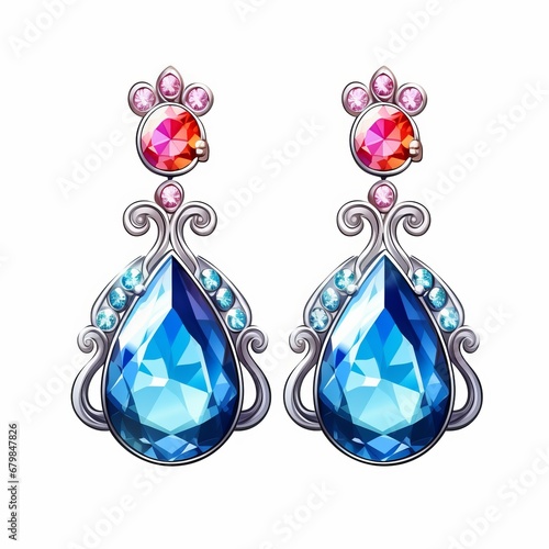 earrings decoration cartoon.