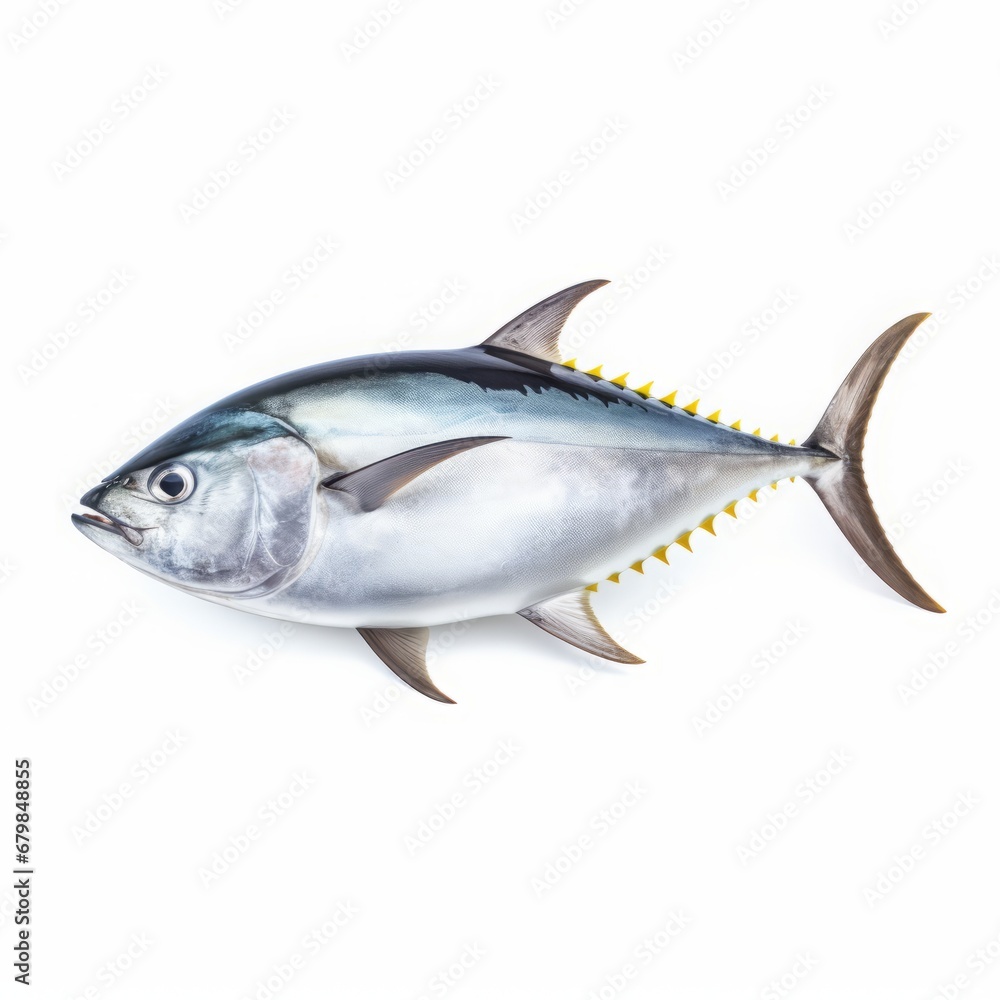 tuna fish on a white background isolated. tuna fish on a white background isolated.