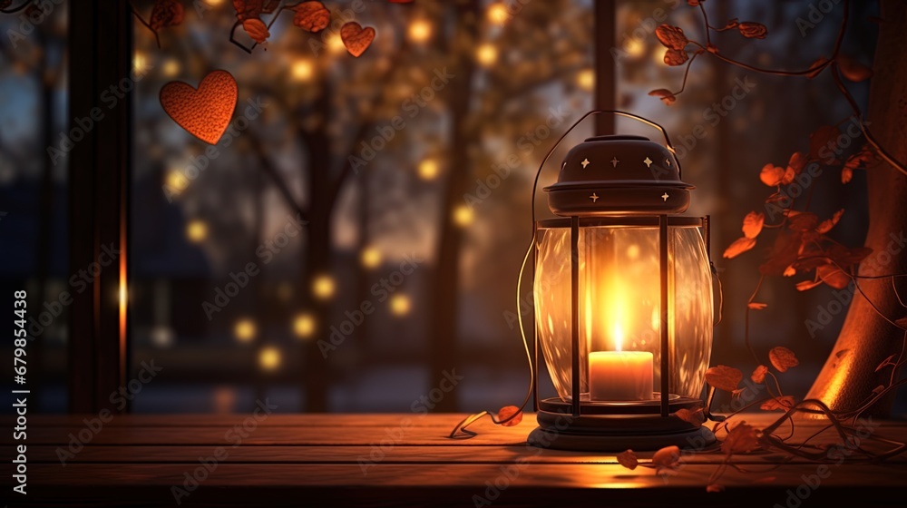 A warm, romantic ambiance with bokeh