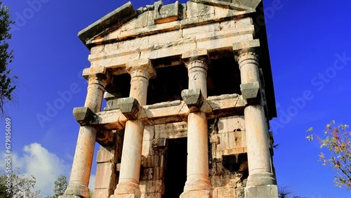 Explore the Mausoleum of Mezgitkale in Mersin Turkey a Roman era marvel Mausoleum stands since the third century, a historic testament Roman citizen's dedication evident in this Mausoleum's grandeur photo