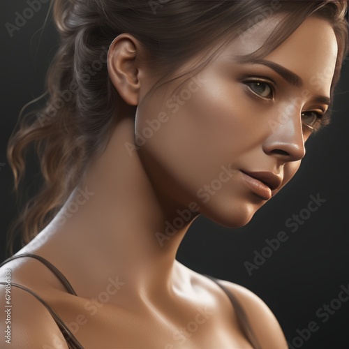 portrait of young female model in studio. portrait of young female model in studio. portrait of