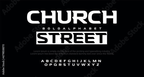 Modern abstract digital alphabet font. Minimal technology typography, Creative urban sport fashion futuristic font and with numbers. vector illustration