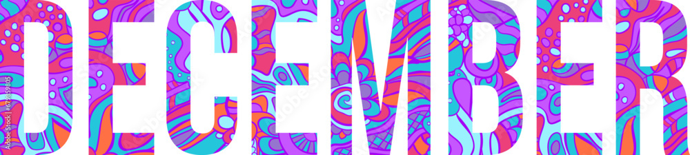 December artistic text design December artistic text design