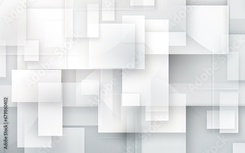 white abstract background with white shapes Generative AI