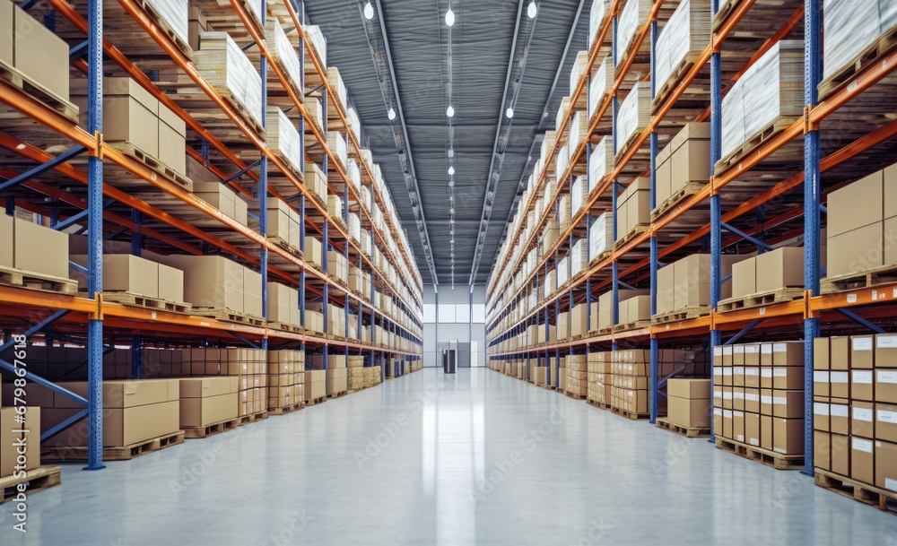 Fototapeta premium Warehouse for product storage and distribution