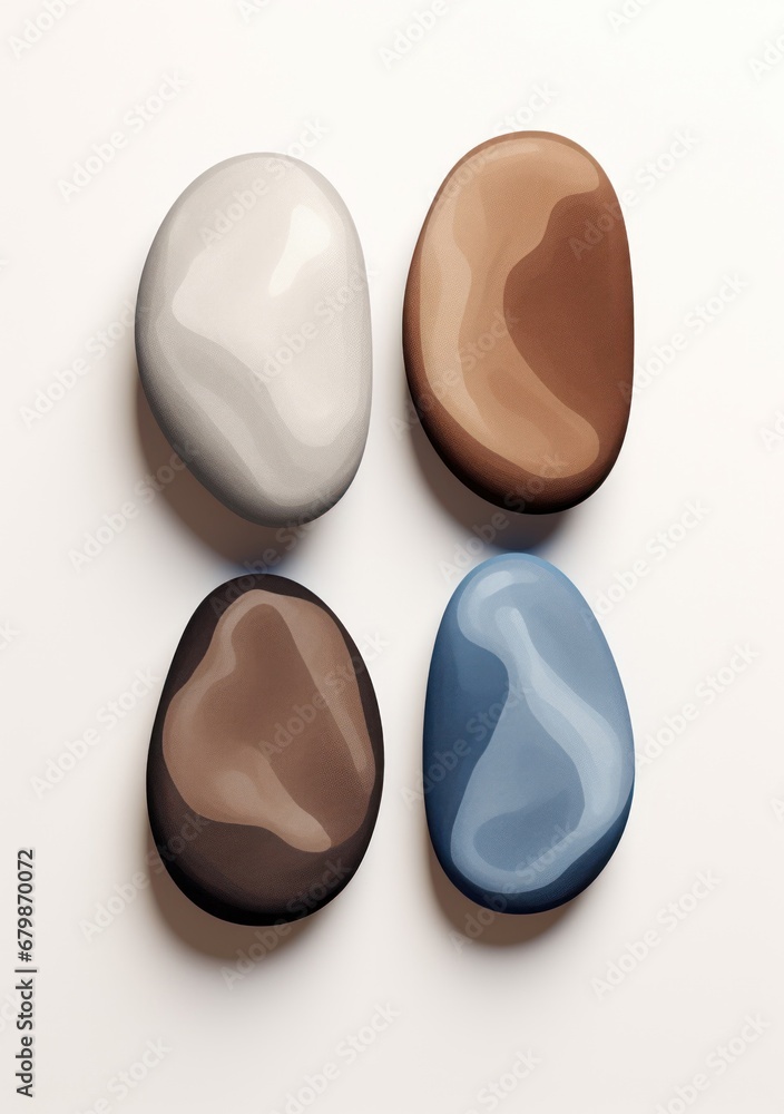 Composition with pebbles in pastel tones Composition with pebbles in pastel tones