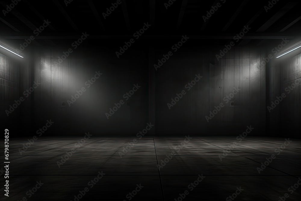 dark background with light shining Generative AI - obrazy, fototapety, plakaty 