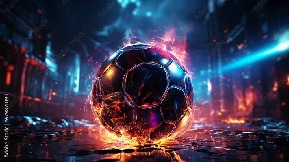futuristic abstract sci-fi ball with fire and smoke futuristic abstract sci-fi ball with fire and smoke