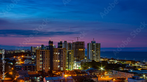 pôr-do-sol em Balneário Piçarras, Santa Catarina, Brasil 