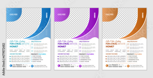 Real Estate Flyer Design bundle, property sale flyer design