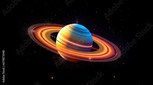 Planets are spherical four orbits solar outer planets illustration picture AI generated art
