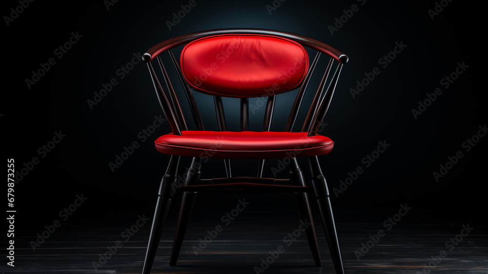 Fototapeta premium red chair in dark room