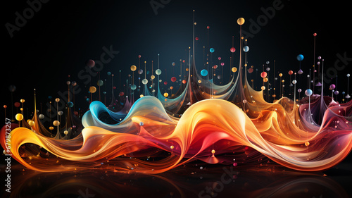 abstract background of colorful fractal shape.