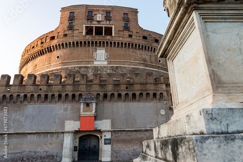 Architectural Landscapes of The Castel Sant’ Angelo in Rome, Lazio Province, Italy.