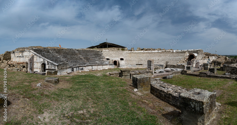 Stobi was an ancient town of Paeonia,  and later turned into the capital of the Roman province of Macedonia Salutaris. Most famous archaeological site in Macedonia. City was founded in 359 BC.