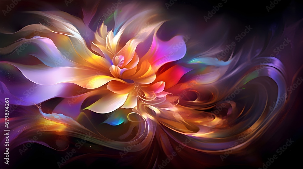 Vibrant Abstract Floral Swirls Vibrant Abstract Floral Swirls