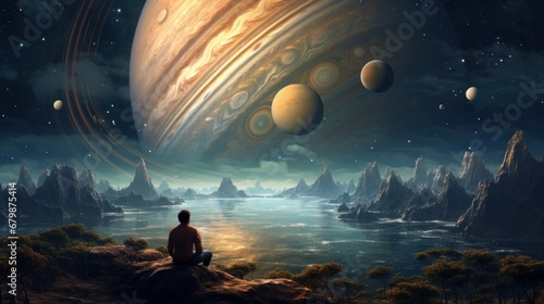 Obraz na plátně Journey to Jupiter