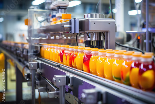 Drink factory production line fruit juice beverage product photo