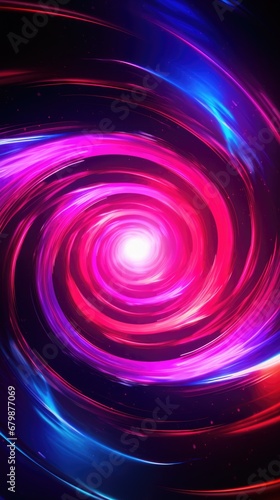 Neon light colorful swirl background. Abstract beautiful galaxy glow lights wallpaper. Bright multicolor spectrum glowing curvy lines Creative fantastic illustration. Futuristic energy concept. © Oksana Smyshliaeva