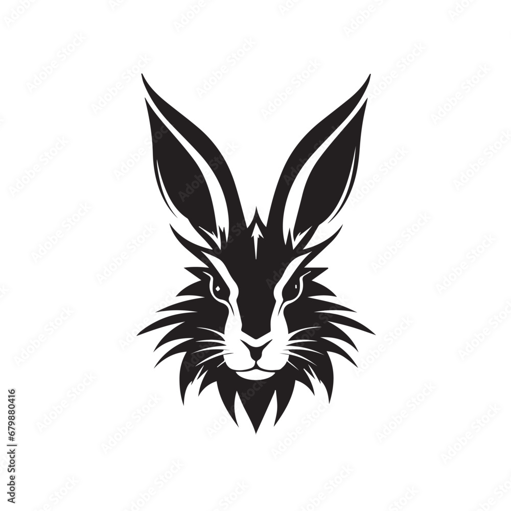 Rabbit in cartoon, doodle style. 2d vector illustration in logo, icon style. AI Generative