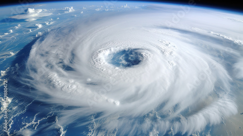 Satellite view of a tropical cyclone