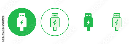 Usb icon set. Flash disk icon vector