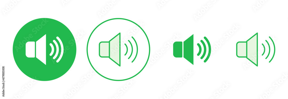 Speaker icon set. volume icon vector. loudspeaker icon vector. sound symbol Speaker icon set. volume icon vector. loudspeaker icon vector. sound symbol